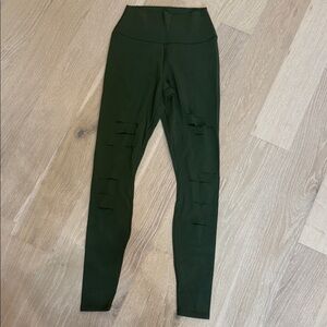 ALO Yoga Forest Green Cut-Out Leggings